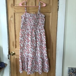 NWT Gap Ruffle Hem Smocked Midi Dress - Sz L in Floral Print